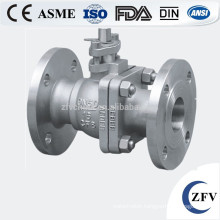 100mm stainless steel SS304 pn16 flange ball valve